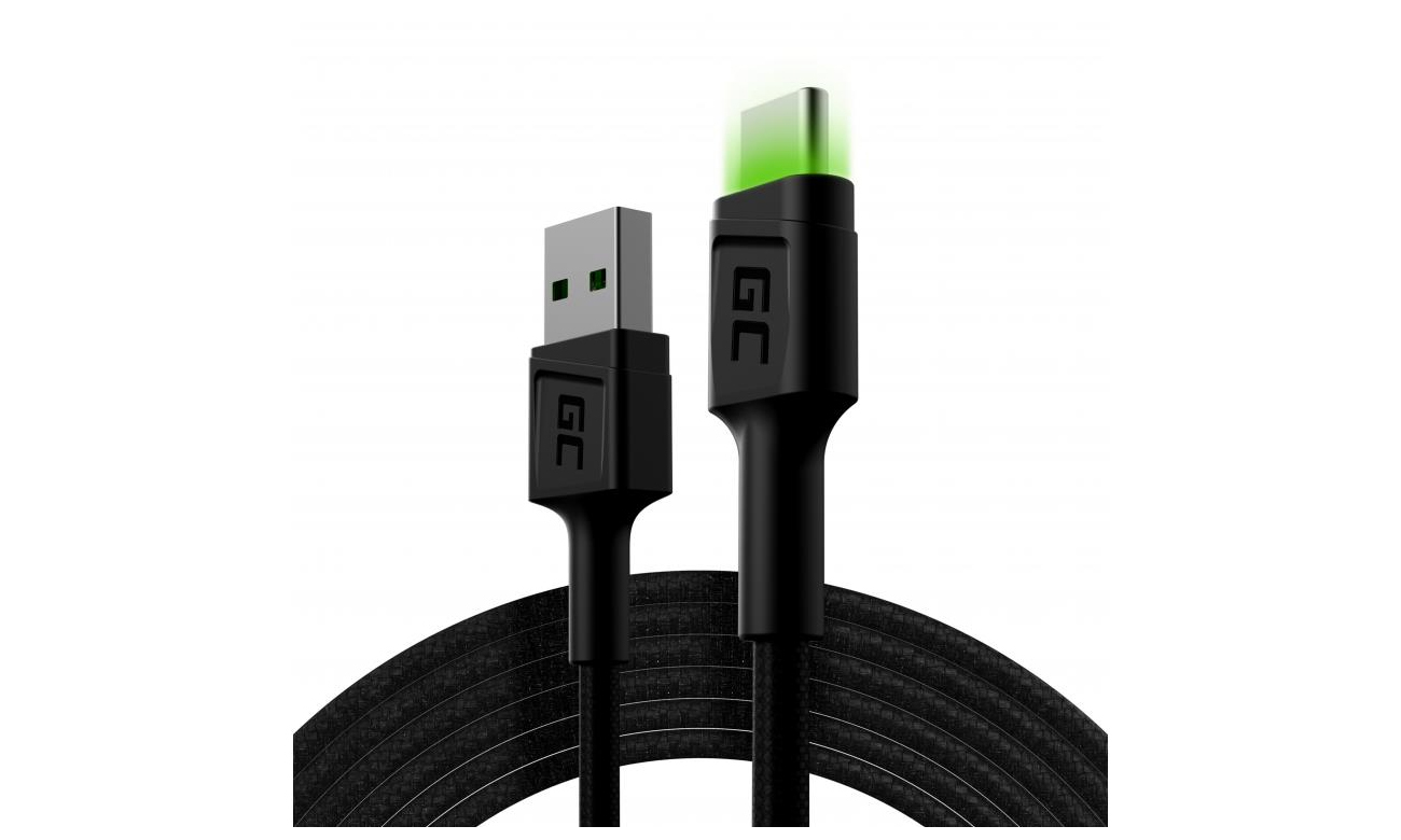 Green Cell USB 3.0 - USB-C-Kabel (LED, 2 m)