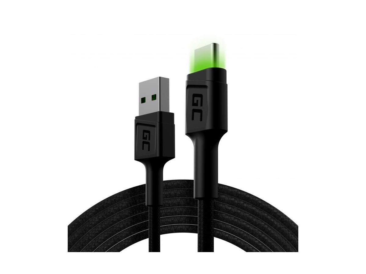 Green Cell USB 3.0 - USB-C-Kabel (LED, 2 m)