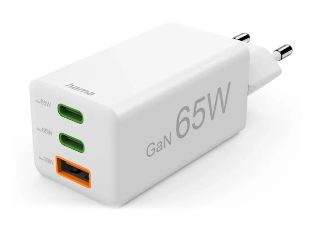 Netzladegerät Hama Mini 65W 1xUSB-C, 2xUSB-A