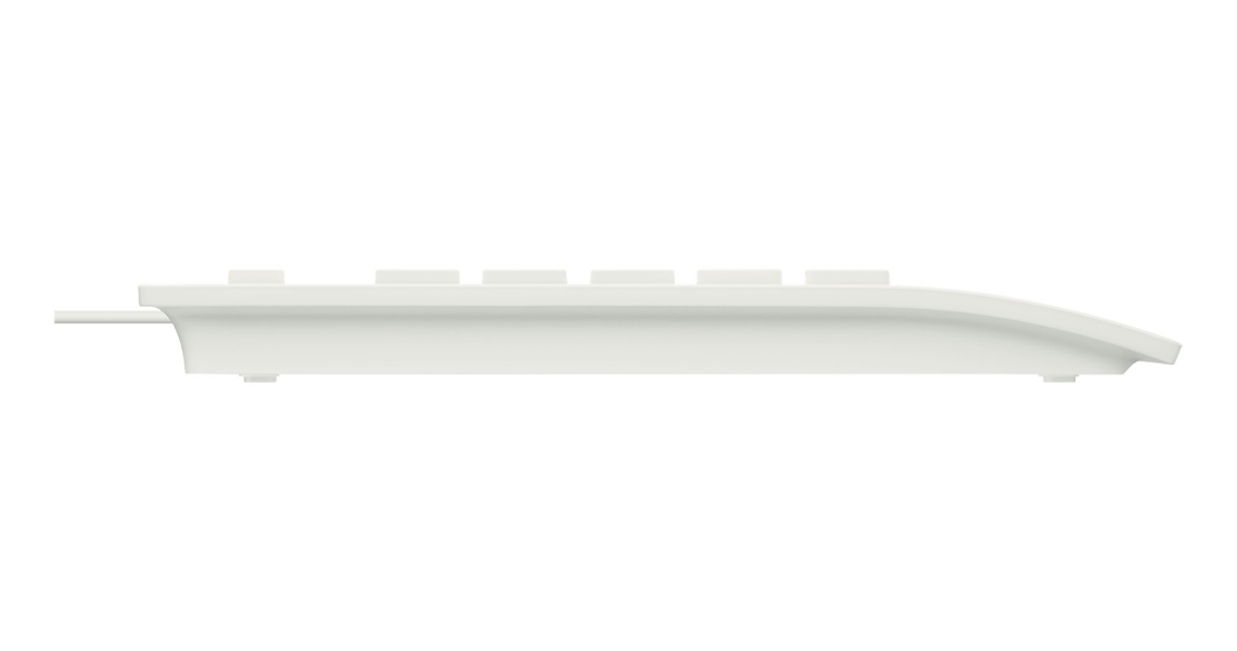 Das Profil der Tastatur LOGITECH K280e Corded Keyboard Weiss DE Layout QWERTZ